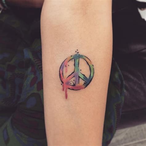 55+ Best Peace Sign Tattoo Designs - Anti-War Movement Symbol (2019)