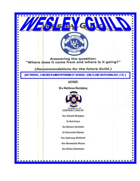 (PDF) WESLEY GUILD WHERE IT COMES AND WHERE IS IT GOING BY BRO MATTHEWS BANTSIJANG WESLEY GUILD ...