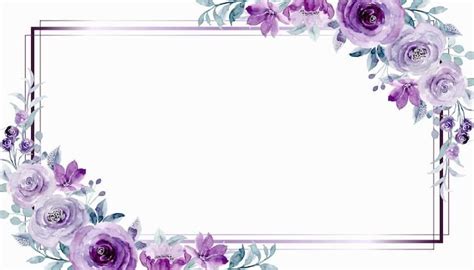 Premium Vector | Watercolor purple rose flower frame | Purple roses ...