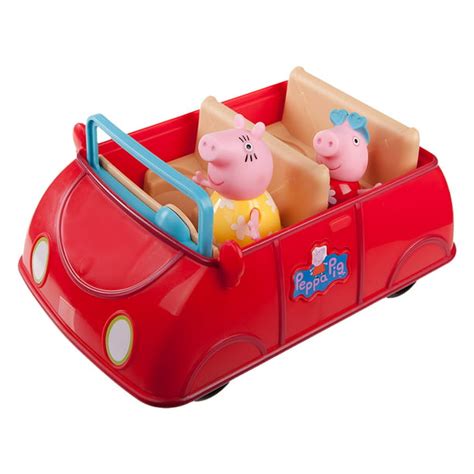 Peppa Pig's Deluxe Red Car With Sounds Including Peppa and Mummy Articulated Figures - Walmart ...