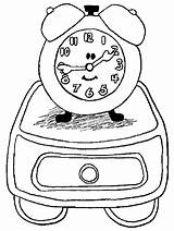 A Cartoon Clock coloring Page  Download Print Or Color Online For Free sketch template