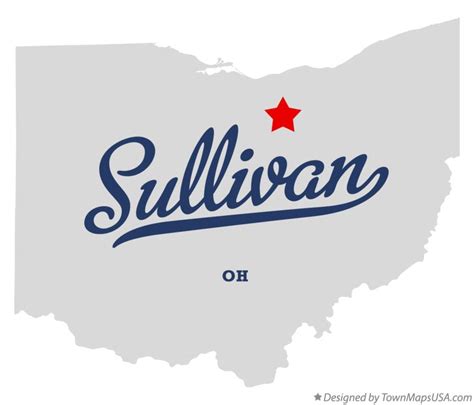 Map of Sullivan, OH, Ohio