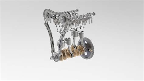 Crankshaft piston movement 3D model animated rigged | CGTrader