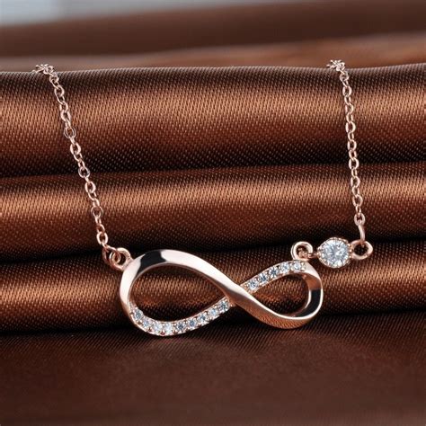 Women's Infinity Symbol Pendant 925 Sterling Silver Cubic Zirconia Necklace - Necklaces & Pendants