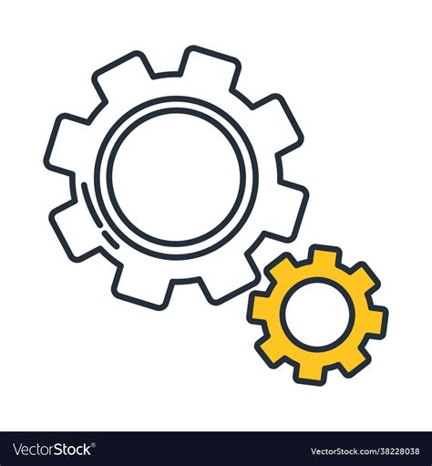 Gear wheels design Royalty Free Vector Image - VectorStock