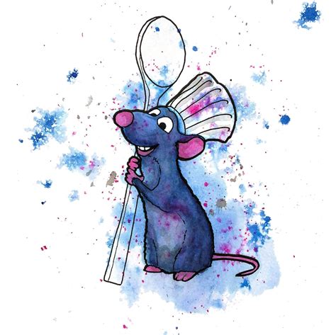 Ratatouille Disney Movie Art Ink Watercolour Painting Wall Art Print - Etsy