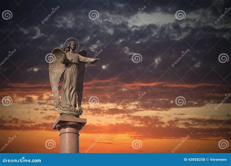 Angel statue stock photo. Image of peace, character, height - 43858258