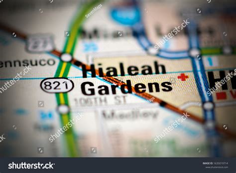 Hialeah Gardens On Geographical Map Usa Stock Photo 1635019714 ...