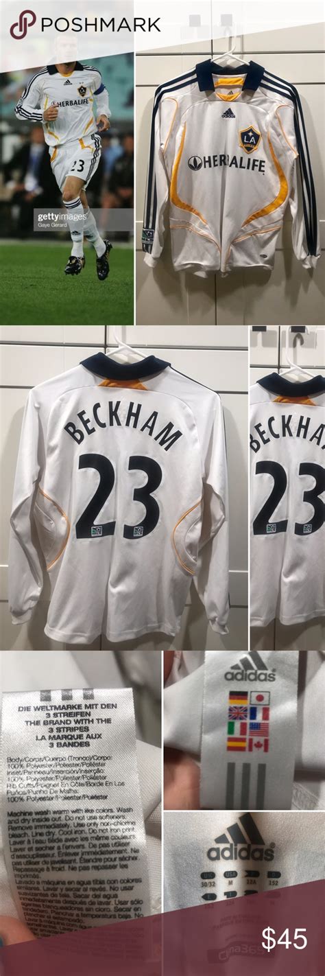 LA Galaxy MLS Soccer Jersey David Beckham M 23 | Soccer jersey, Mls soccer, La galaxy