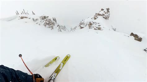 Wasatch Mountains, UT Report: A Gorgeous Couloir in Powder Snow in a Graupel Storm - SnowBrains