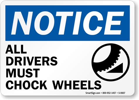 Chock Wheels Signs | Free Shipping from MySafetySign