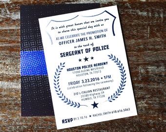 Police Academy Graduation Invitations Front by CandiceScottDesign