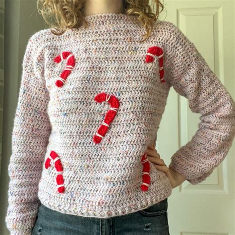 Candy Canes - Sweater | Patterns | - Hobbii.com