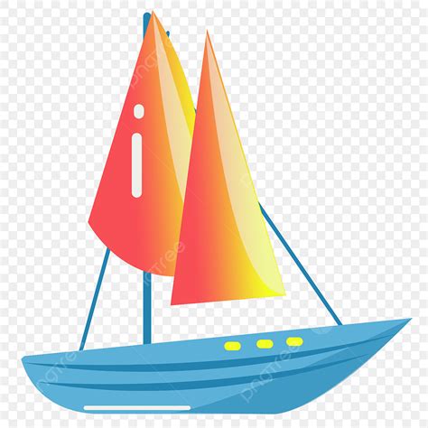 Vessel Clipart PNG Images, Blue Sailing Vessel, Vessel, Traffic ...