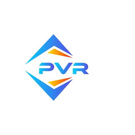 PVR abstract technology logo design on white background. PVR creative ...