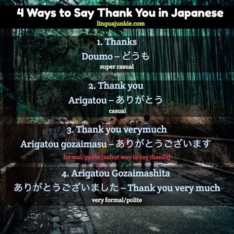 101 Ways - How to Say Thank You in Japanese (AUDIO)