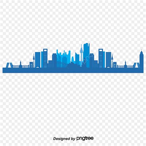 Pittsburgh PNG Transparent, Vector Pittsburgh Skyline, Blue, Building ...