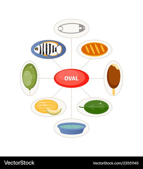 Oval and objects for children Royalty Free Vector Image