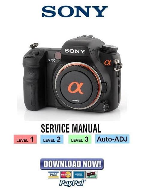 Sony Alpha DSLR-A700 Service Manual Package - Tradebit