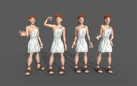 3D model Young Hercules Disney LowPoly Rigged VR / AR / low-poly rigged ...