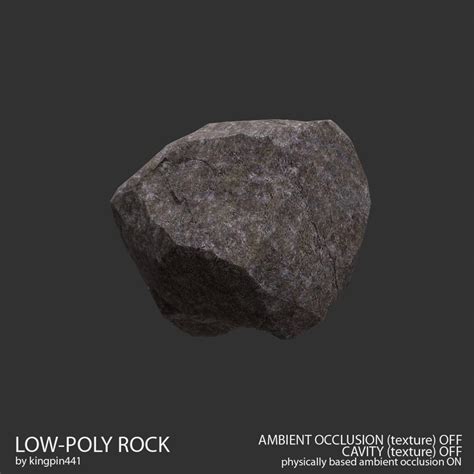 3d Model Low-poly Rock