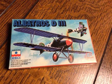 Vintage 1980’s ESCI 1/72 Classic Series Albatros D III Model Kit WW1 ...