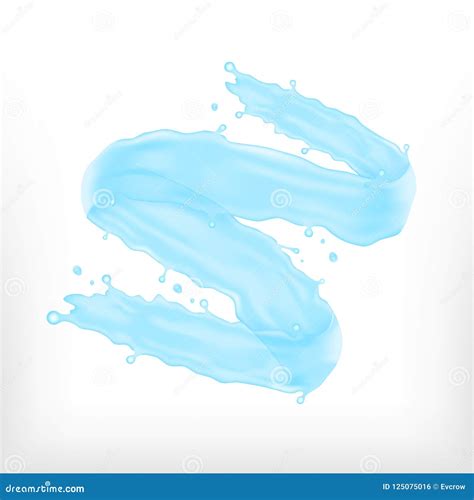 Blue Water Splash, Vector Icon. EPS10 Vector Stock Vector - Illustration of drop, beautiful ...