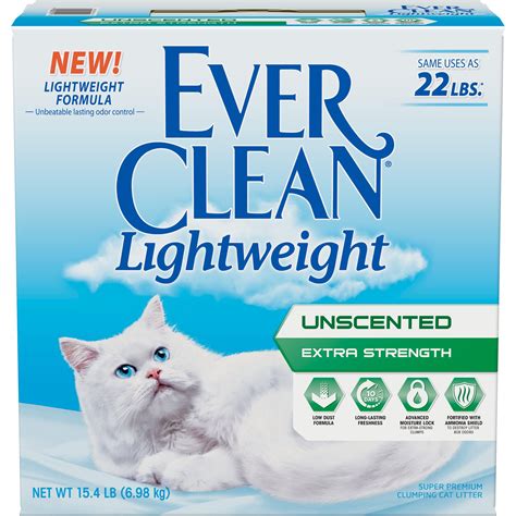 Ever Clean Unscented Lightweight Extra Strength Cat Litter, 15.4 lbs | Clumping cat litter, Cat ...