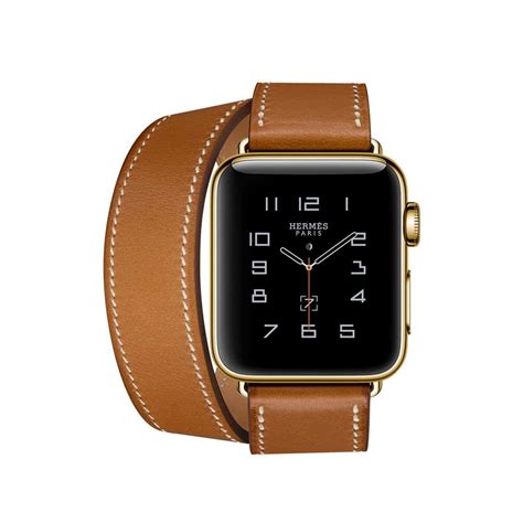 Double Tour Fauve Hermès Band for Apple Watch 38mm - Carterlux.com