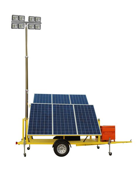 Solar Powered Light Tower Equipped with Four 120 Watt LED Light Fixtures Released by Larson ...