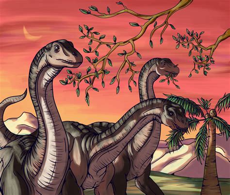 Dinosaurs at Dusk by TheKohakuDragon on DeviantArt