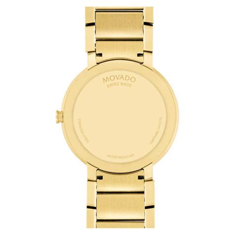 Movado Sapphire Gold Mirror Dial Yellow Gold PVD Bracelet | New York ...