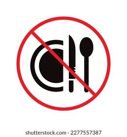 No Food Icon Forbidden Eat Icon Stock Vector (Royalty Free) 2277557387 ...