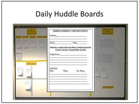 Lean Huddle Board Templates