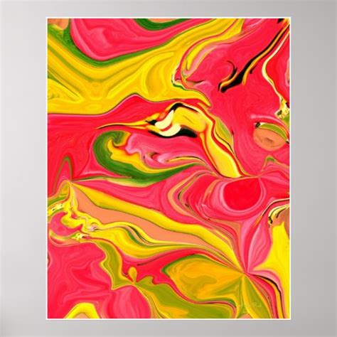 Funky Abstract Art Poster | Zazzle