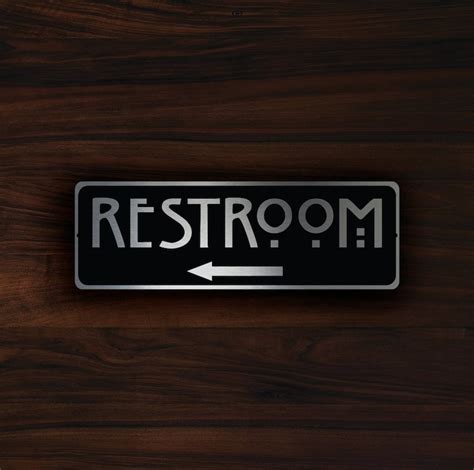 RESTROOM DOOR SIGN Restroom Directional Sign Restroom - Etsy