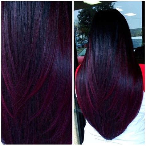 Deep, Wine-Colored Balayage - Behindthechair.com | Hair color burgundy ...