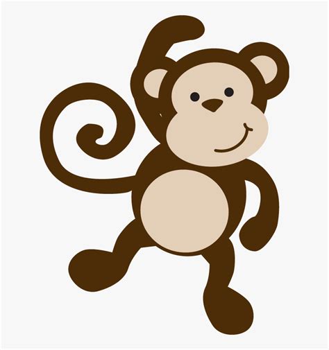 Transparent Hanging Monkey Clipart Black And White - Baby Safari Monkey, HD Png Download - kindpng