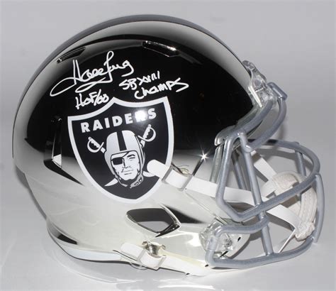 Howie Long Signed Los Angeles Raiders Chrome Full-Size Speed Helmet ...