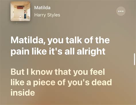 matilda harry styles in 2022 | Lyrics, How are you feeling, Songs