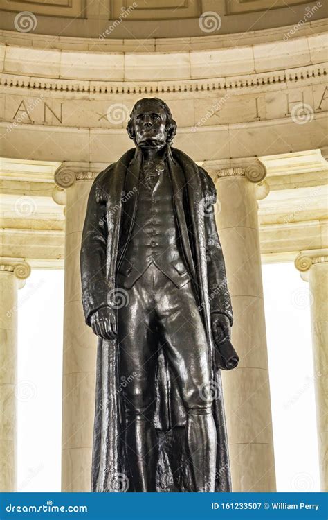 Bronze Jefferson Statue Memorial Washington DC Editorial Photography ...