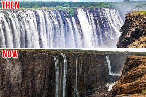 World's Largest Waterfall - Victoria Falls Dries Up Due To Drought In Africa | Curly Tales