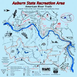 Auburn State Recreation Area ABOVE Confluence Map | Recreation area ...