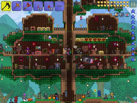 This is my terraria tree house this is the most I can show it is mobile : r/Terraria