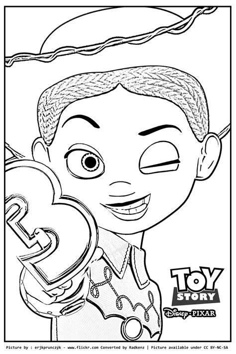 Radkenz Artworks Gallery: Toy Story Jessie Coloring Page