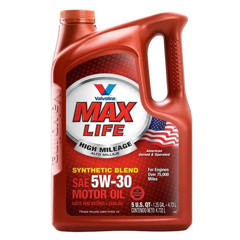 Valvoline 5 Qt. 5W-30 MaxLife High Mileage Motor Oil 782256 - The Home Depot