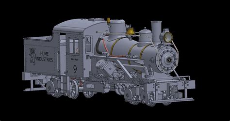 Heisler Locomotive 3D Model CAD Rendering | Front right 3/4 … | Flickr