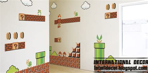 Super Mario wall stickers, Mario kids room designs