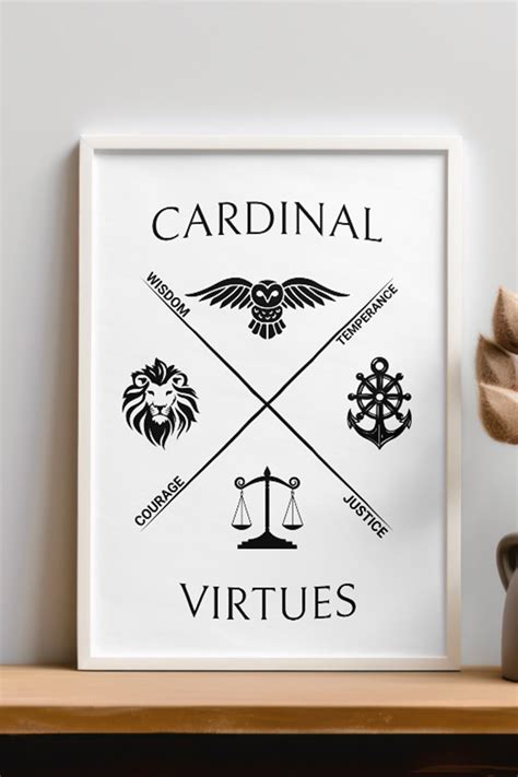 Stoic Cardinal Virtues Art Print Stoic Ethics Ancient - Etsy in 2024 ...