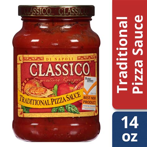 Classico Signature Recipes Traditional Pizza Sauce, 14 oz Jar - Walmart ...